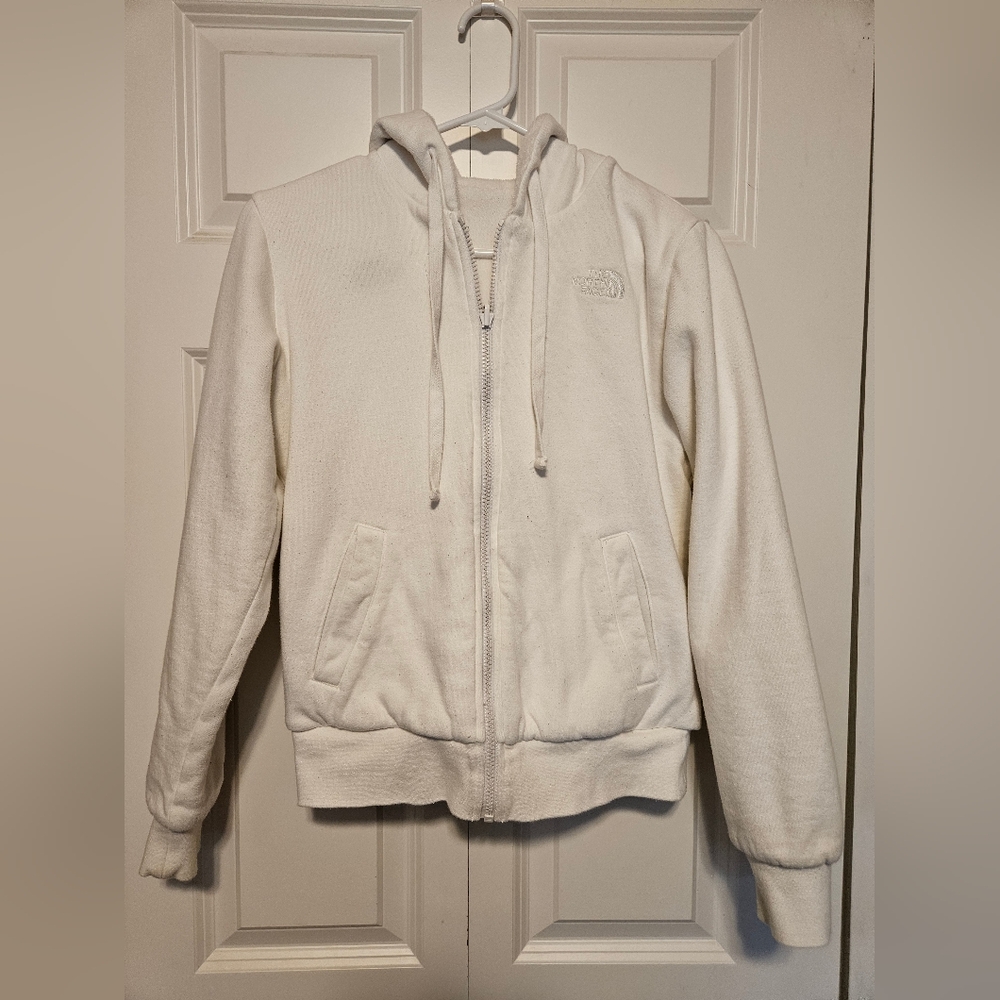 The North Face Revesible White Zip-Up Hoodie